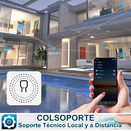 Mini interruptor de luz inteligente, con WiFi, aplicación Smartlife