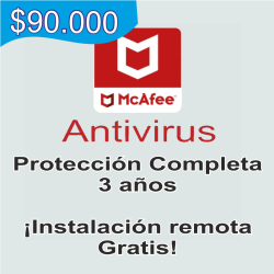 Antivirus McAfee 1 dispositivo 3 años de protección